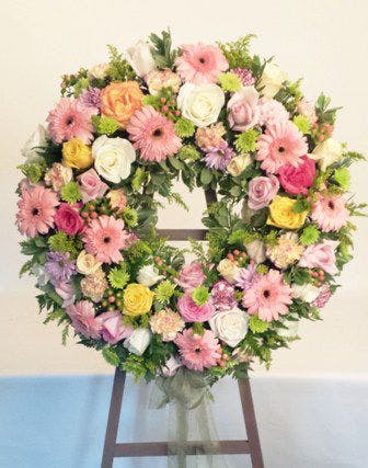 Wreath Of Mixed Flowers In Baton Rouge La Billy Heroman S Sympathy Wreath Mixed Flowers Baton Rouge La