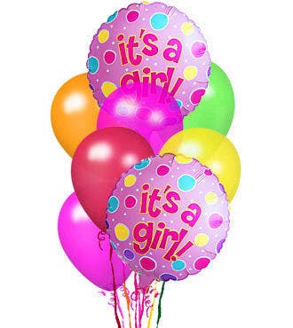 Baby Girl Balloon Bouquet delivered in Baton Rouge, LA Billy Heroman's