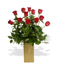 1 Dozen Roses in Designer Vase
