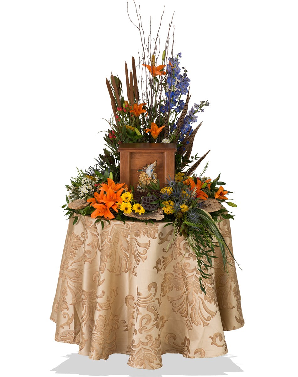 The Woodlands cremation urn wreath delivered in Baton Rouge, LA Billy