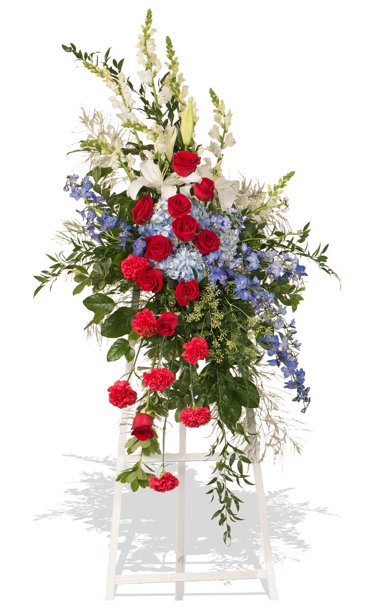 Patriotic standing easel delivered in Baton Rouge, LA Billy Heroman's