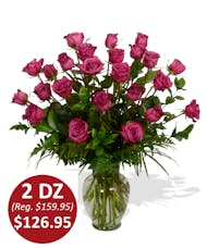 Premium Purple Roses - 12 or More