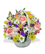 Basket of Butterfly Blooms