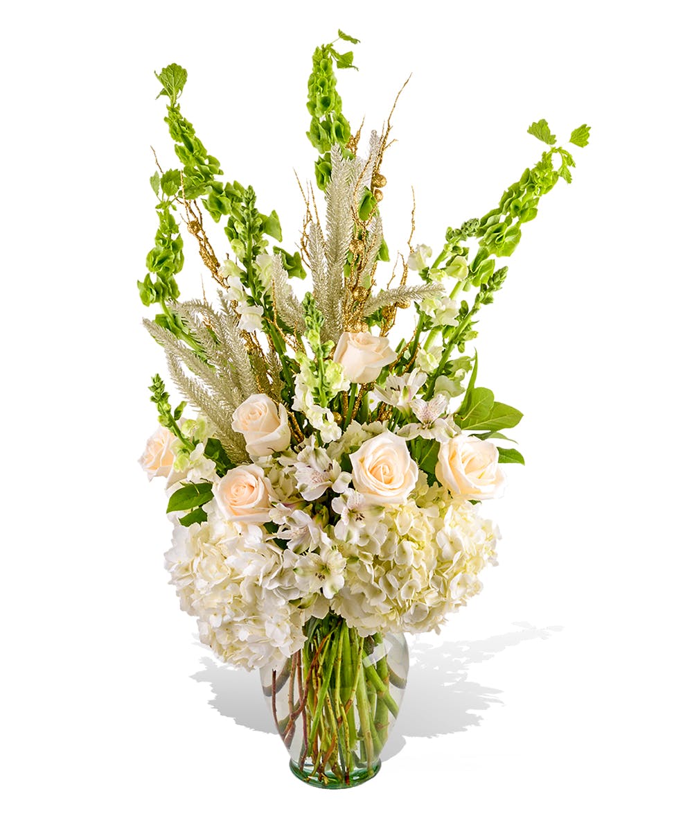 White New Year's Flowers Baton Rouge, LA Sameday Delivery by Billy