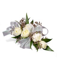 Rose Corsage with Seeded Eucalyptus - Pick A Color